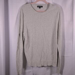 J Crew Mercantile Womens XL Gray Long Sleeve Crew Neck Cotton Pullover Sweater